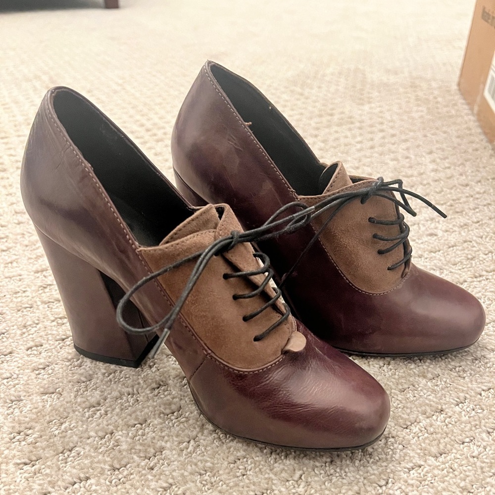 Latitude Femme Dark Brown Leather Lace-Up